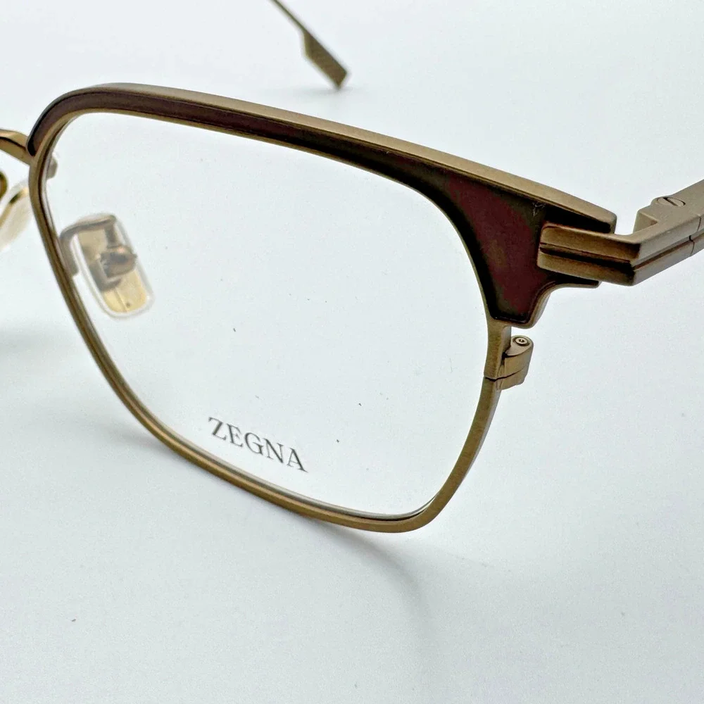 Ermenegildo Zegna Eyeglasses Frames EZ5335-D 046 Matte Light Brown 52-16-145 New